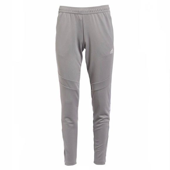 Team Mid Grey & White Side-Tape Tiro Track Pants, S - Picture 3 of 5